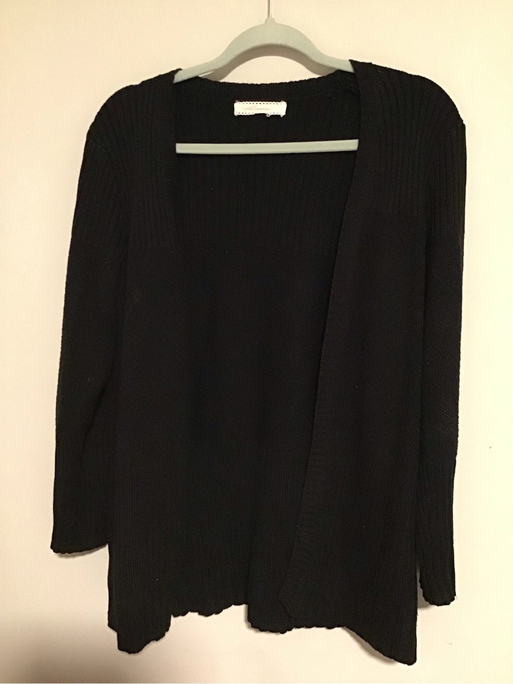 Open-Front Black Women's Sweater Cardigan